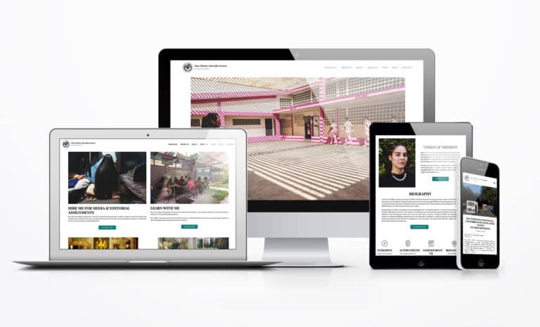 Mockup d'un site internet pour client avec la vue responsive