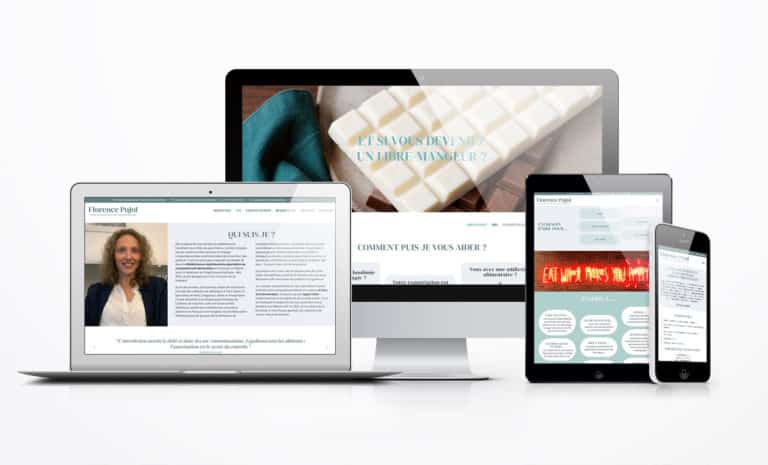 Mockup d'un site internet pour client avec la vue responsive
