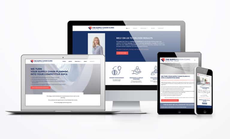 Mockup d'un site internet pour client avec la vue responsive