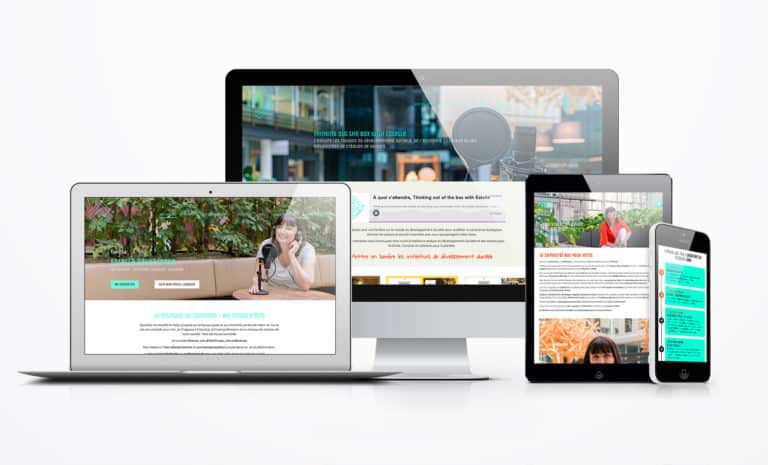 Mockup d'un site internet pour client avec la vue responsive.