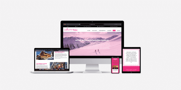 Mockup d'un site internet pour client avec la vue responsive