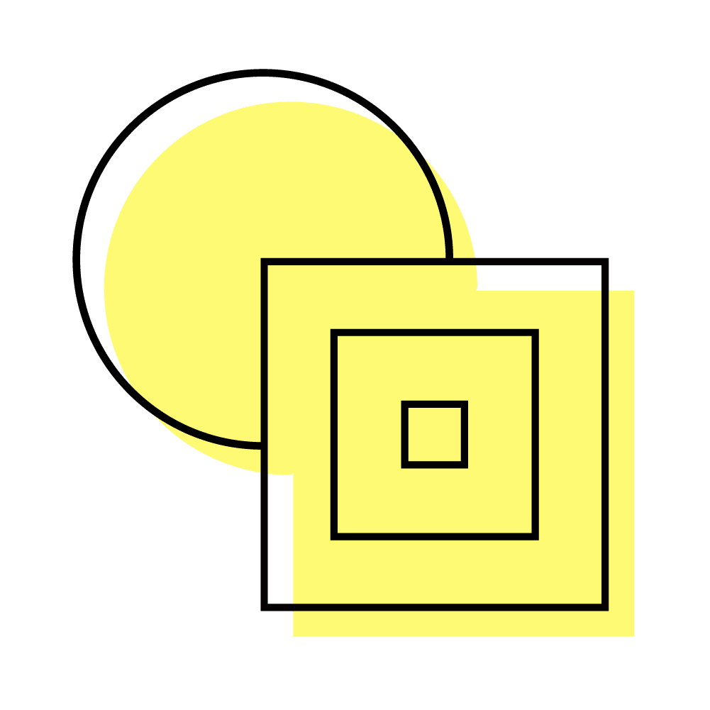 Black & yellow icon of the visual identity of Incubator studio to illustrate "authenticity"